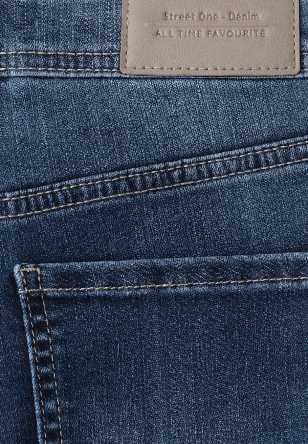 Mid Waist Slim Legs jeans met turn-up