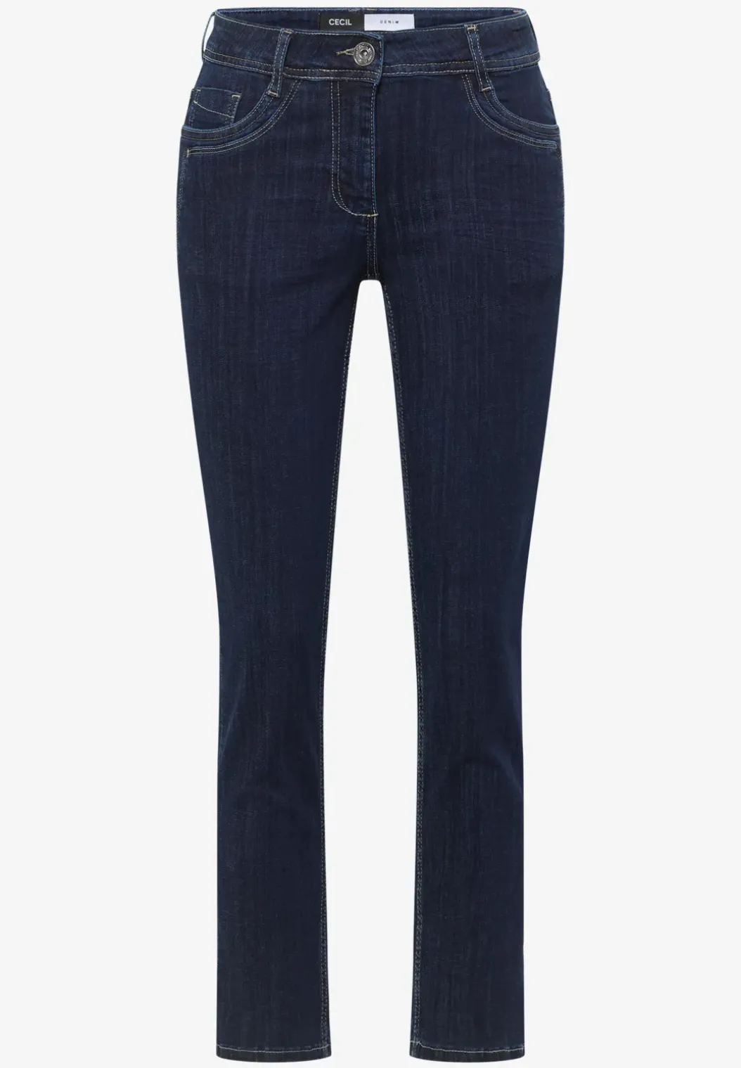Mid Waist straight leg jeans in casual fit