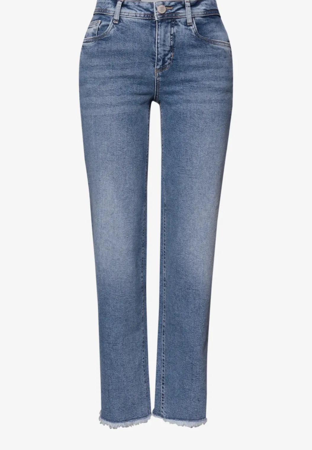 Mid Waist straight leg jeans in casual fit
