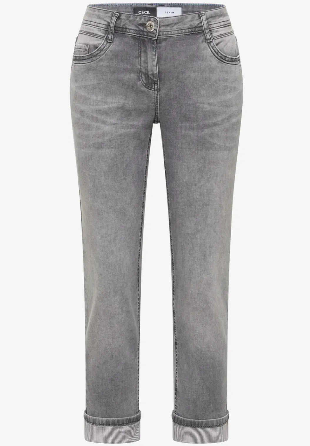 Mid Waist straight leg jeans in casual fit