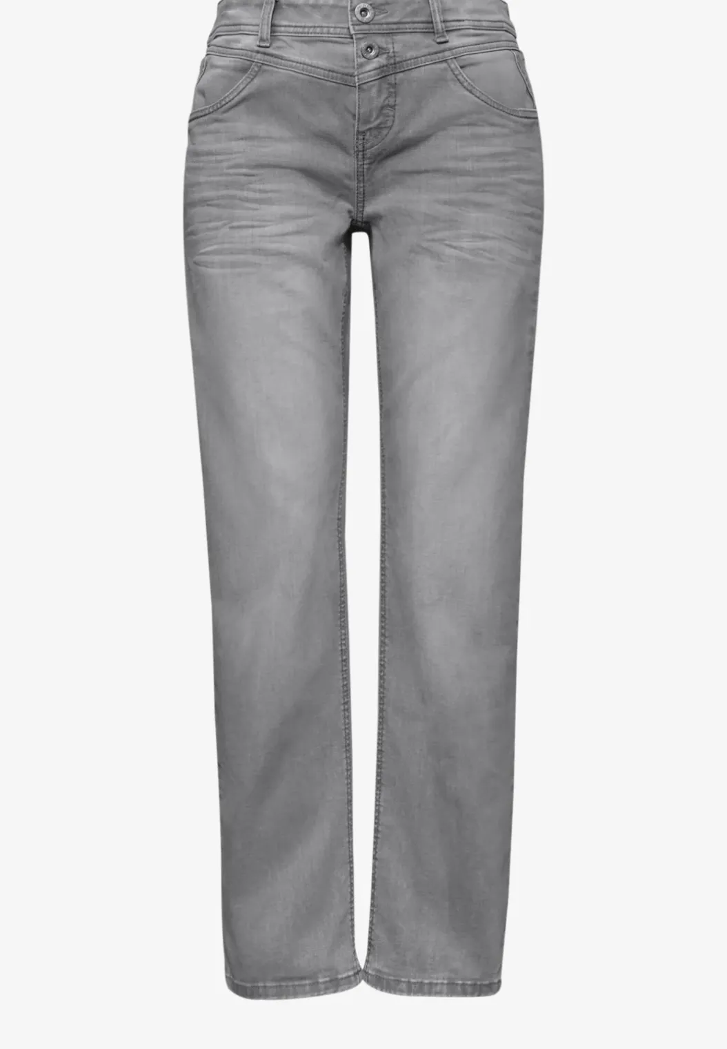 Mid Waist straight leg jeans in casual fit