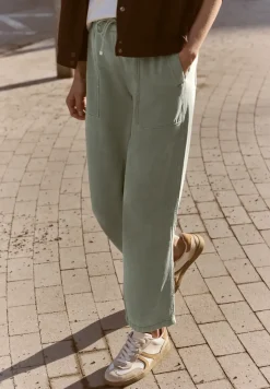 Mid Waist straight legs broek in Loose Fit