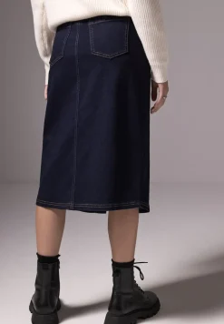 Midi denim rok