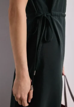 Midi-jurk met boothals