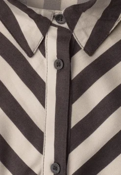 Midi-jurk met doorlopende knoopsluiting