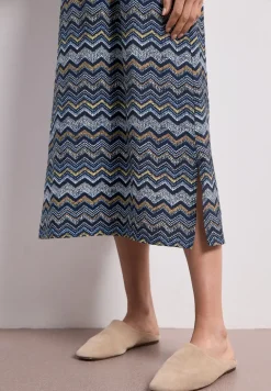 Midi-jurk met gestructureerde rok