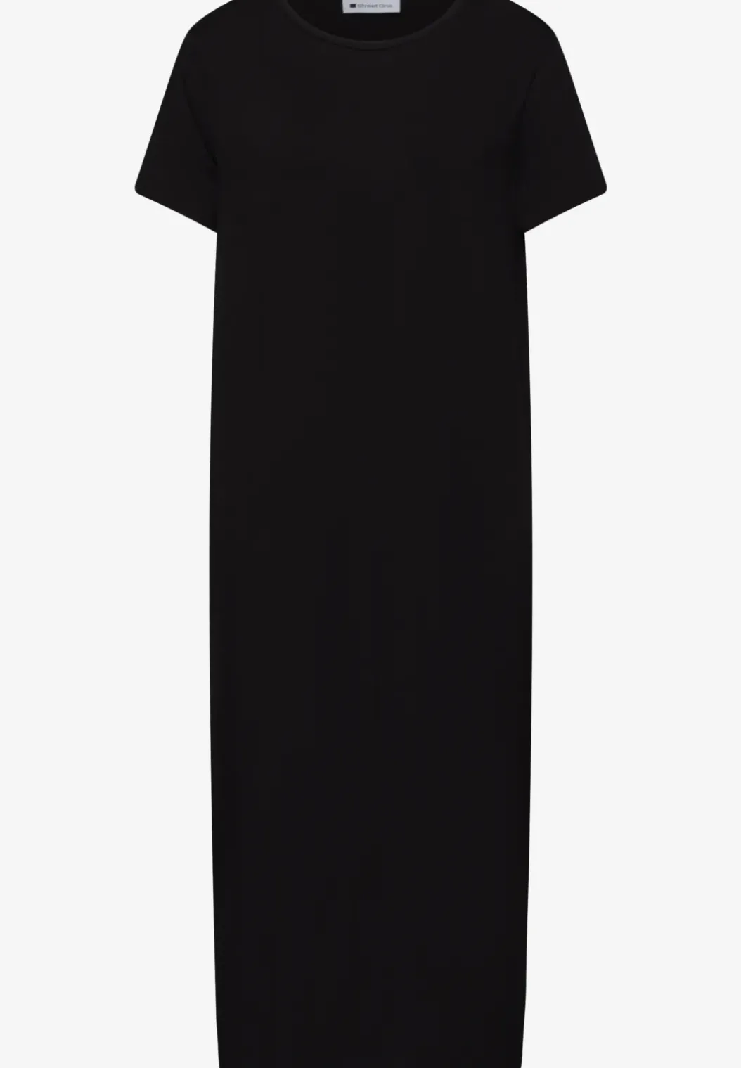 Midi-jurk met korte mouwen en splitdetail