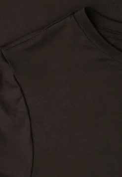 Midi-jurk met korte mouwen en splitdetail