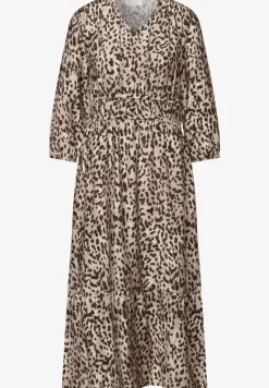 Midi-jurk met leoprint