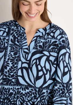 Midi-jurk met patchworkprint