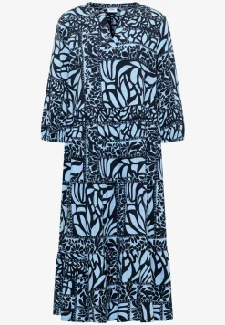 Midi-jurk met patchworkprint