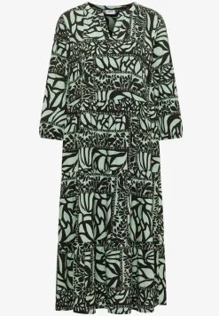 Midi-jurk met patchworkprint