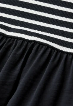 Midi-jurk met structuurmix