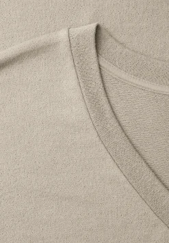 Midi-jurk met V-hals in een gebreide look