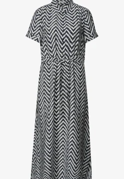Midi-jurk met zigzagpatroon
