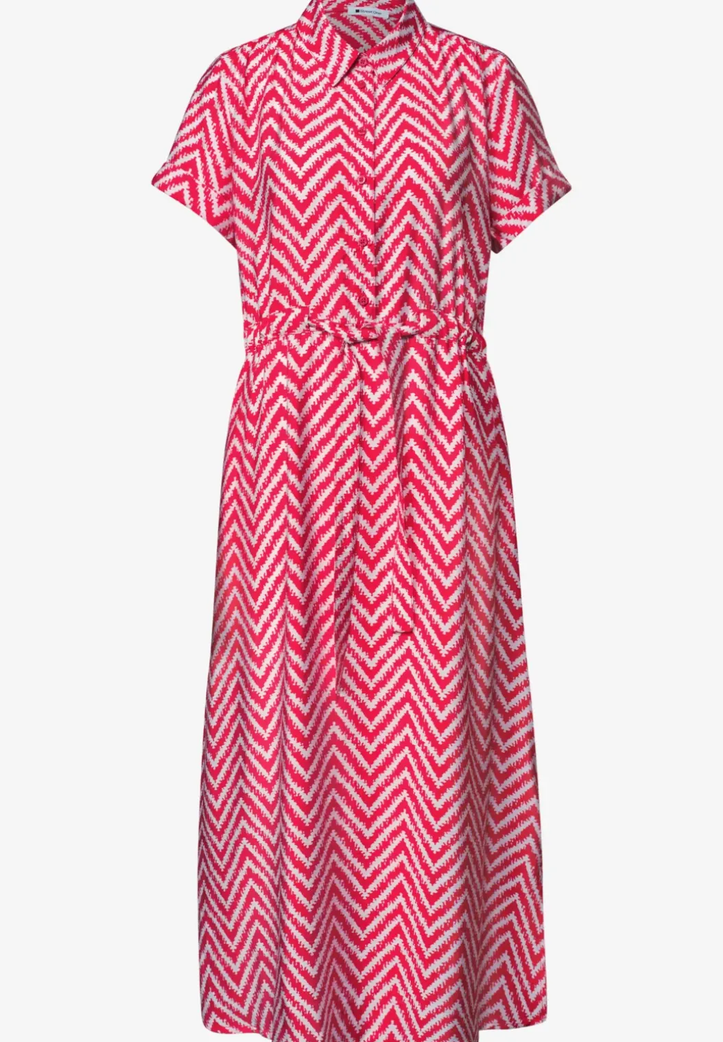 Midi-jurk met zigzagpatroon