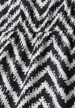 Midi-jurk met zigzagpatroon