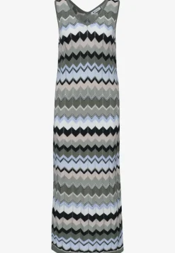 Midi-jurk met zigzagpatroon