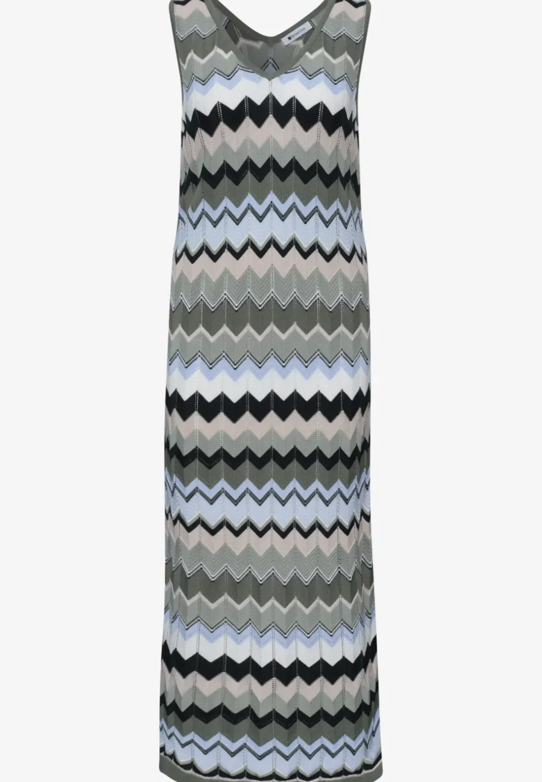 Midi-jurk met zigzagpatroon