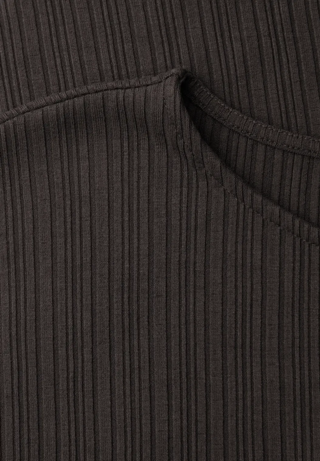 Midi-jurk van geribbelde jersey