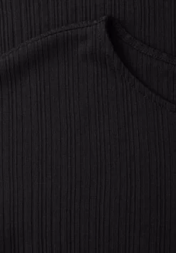 Midi-jurk van geribbelde jersey