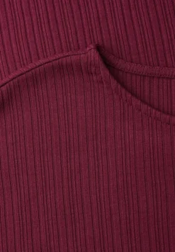 Midi-jurk van geribbelde jersey
