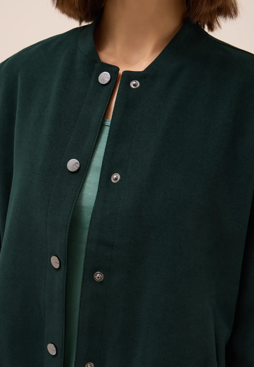 Mini ribfluwelen blouson