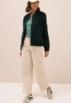 Mini ribfluwelen blouson
