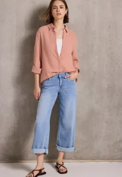 Mousseline overhemd blouse