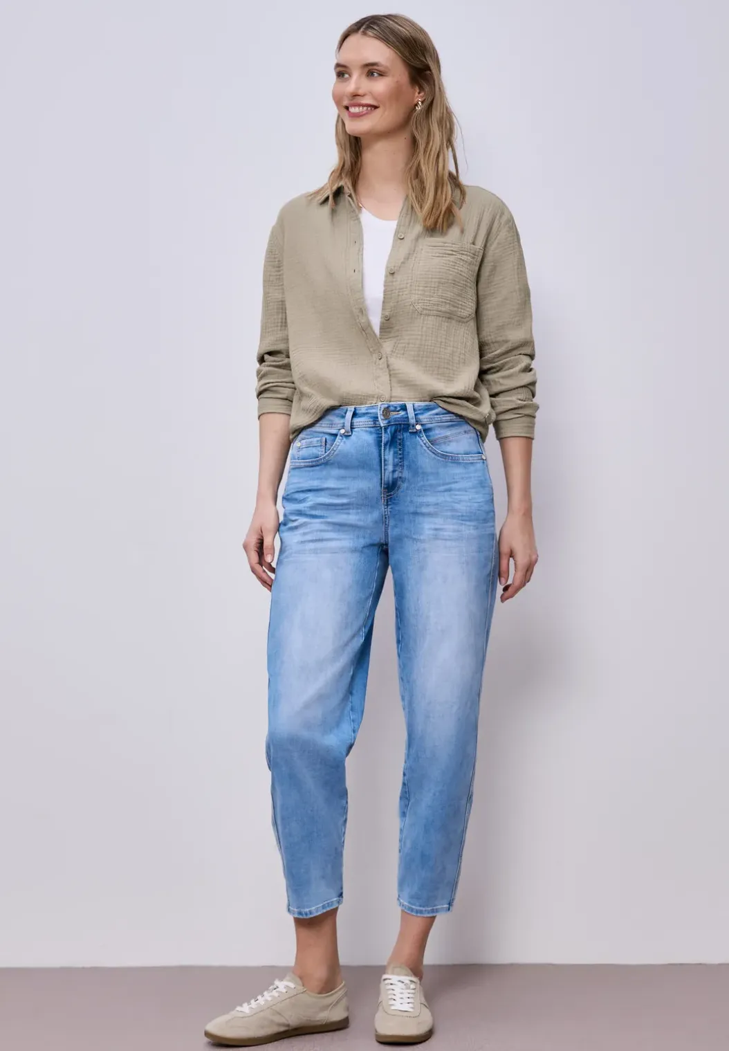 Mousseline overhemd blouse