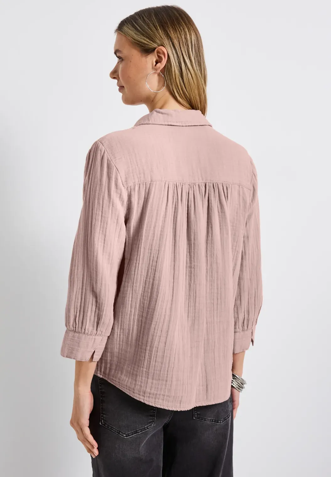 Mousseline overhemd blouse