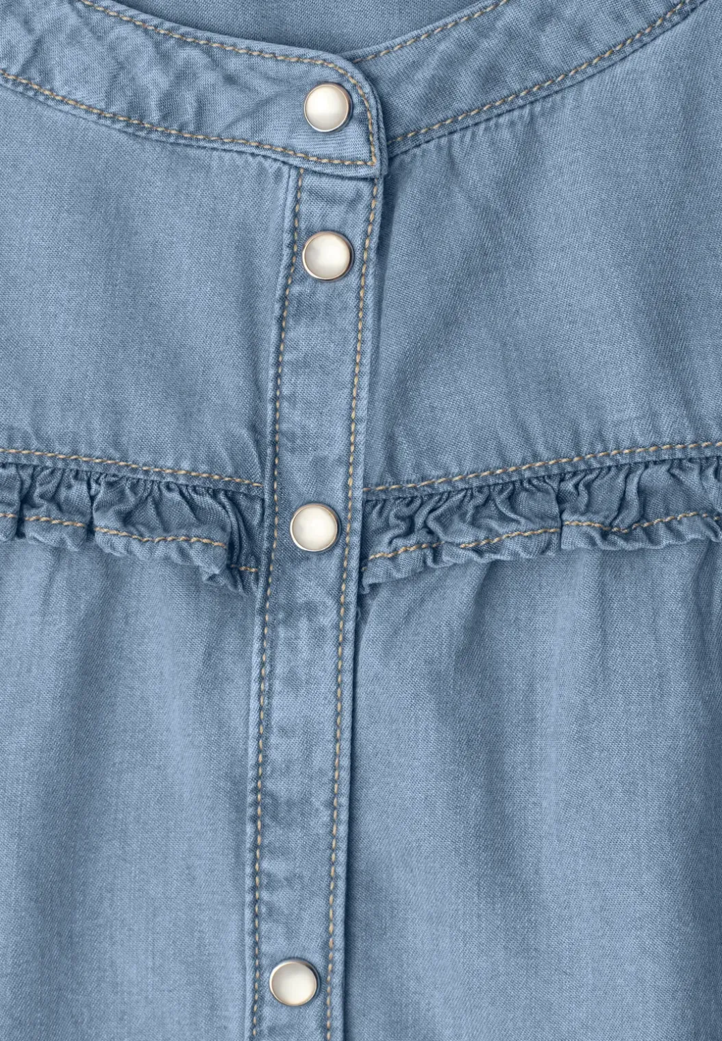 3/4-mouwen blouse in een verwassen look