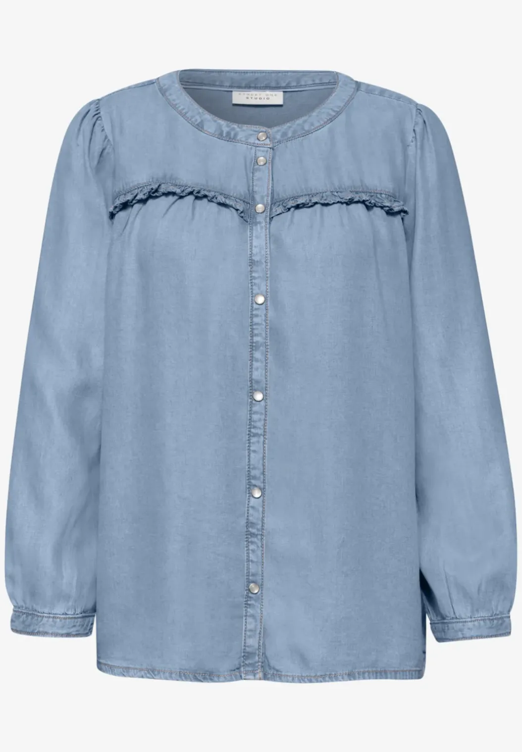3/4-mouwen blouse in een verwassen look