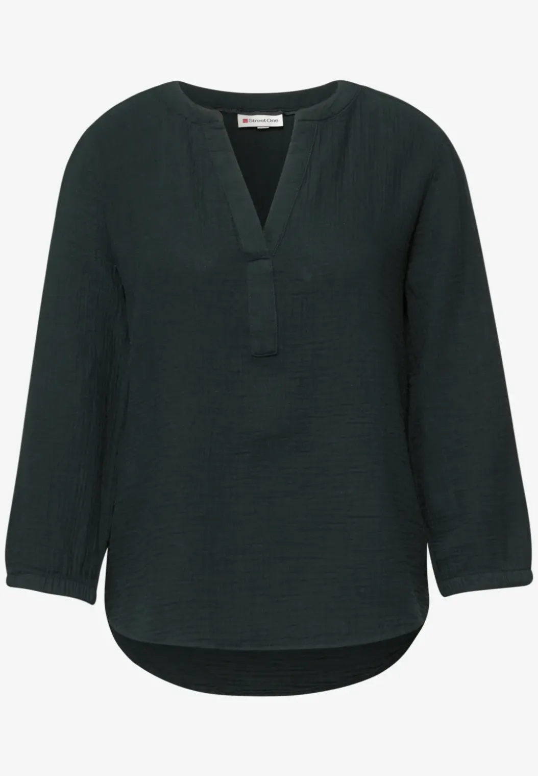 3/4-mouwen blouse in mousseline kwaliteit