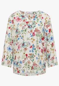 3/4-mouwen blouse met gespleten hals en print