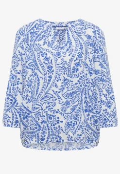 3/4-mouwen blouse met gespleten hals en glitter