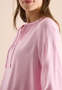 3/4-mouwen blouse met gespleten hals