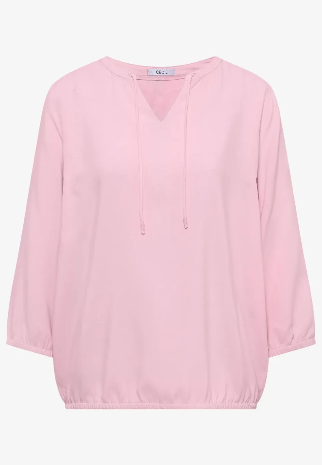 3/4-mouwen blouse met gespleten hals