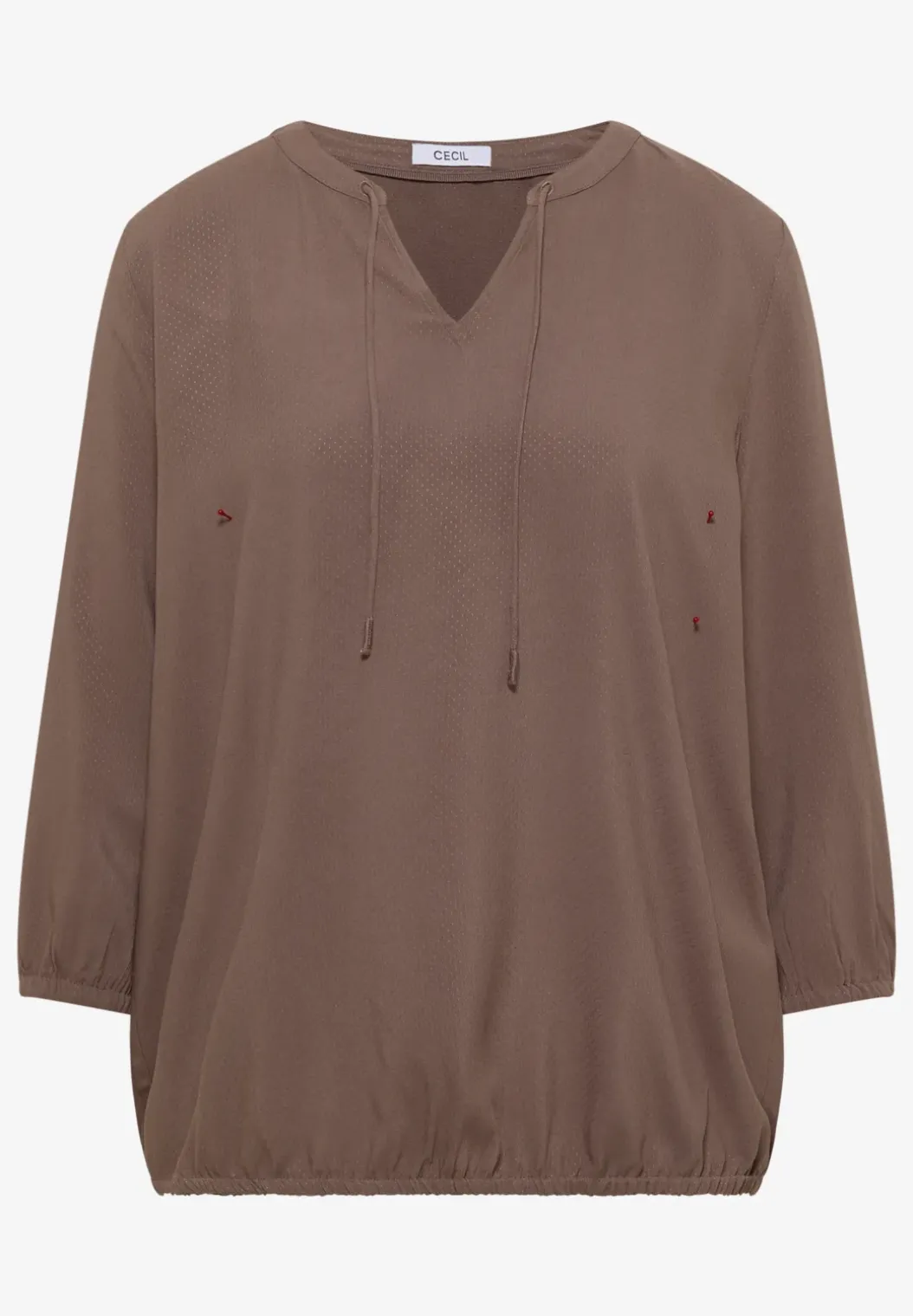 3/4-mouwen blouse met gespleten hals