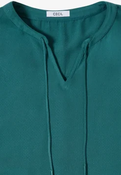 3/4-mouwen blouse met gespleten hals
