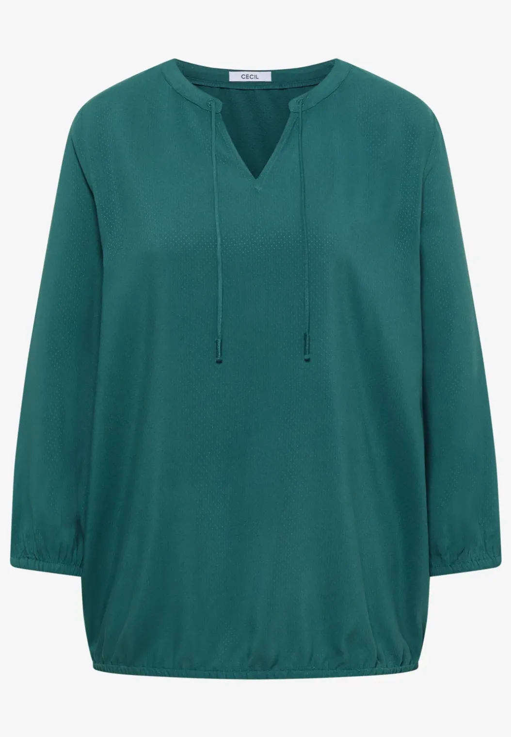 3/4-mouwen blouse met gespleten hals