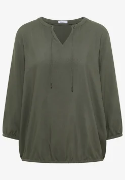 3/4-mouwen blouse met gespleten hals