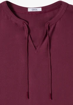 3/4-mouwen blouse met gespleten hals