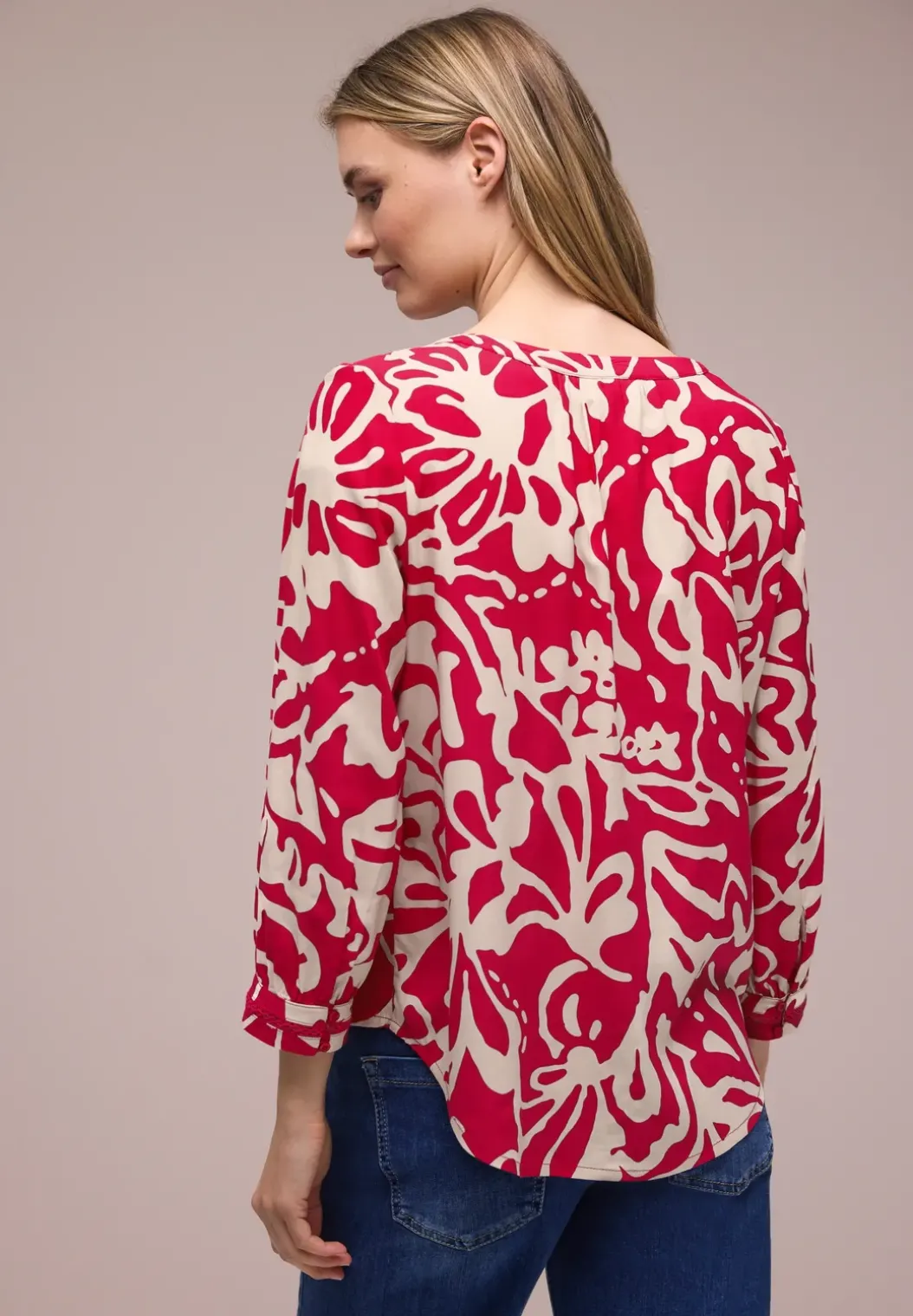 3/4-mouwen blouse met getapete details