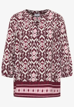 3/4-mouwen blouse met grafisch patroon