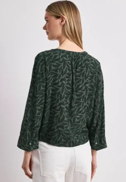 3/4-mouwen blouse met knoopdetail