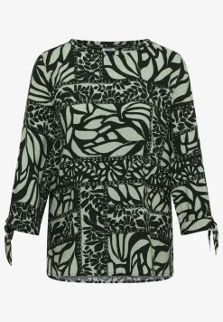 3/4-mouwen blouse met patchworkprint