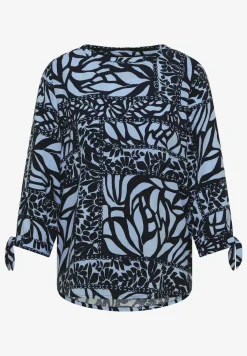 3/4-mouwen blouse met patchworkprint