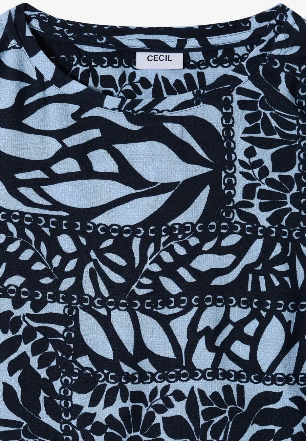 3/4-mouwen blouse met patchworkprint