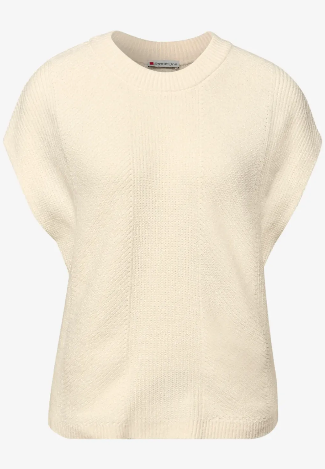 Mouwloze chenille trui